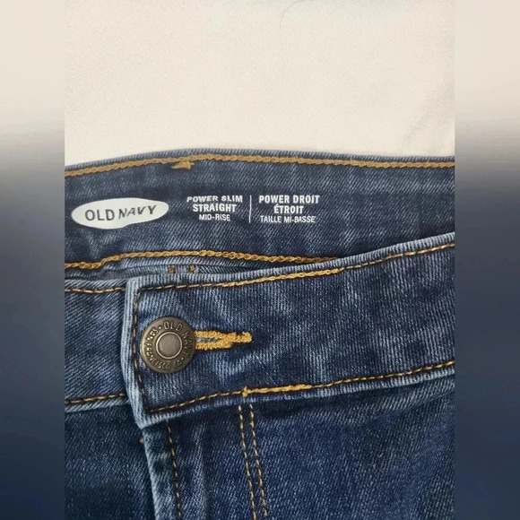 Old Navy, Power Slim, Straight Leg Blue Jeans. - Picture 8 of 9